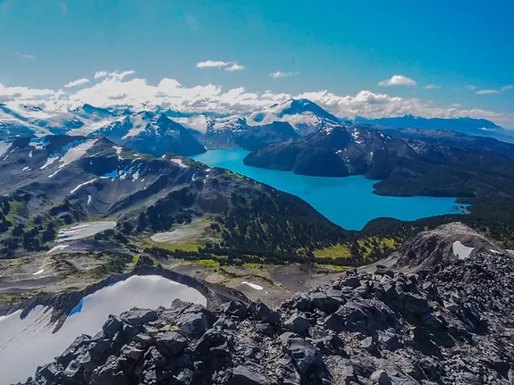 Overhead view of Whistler mountain